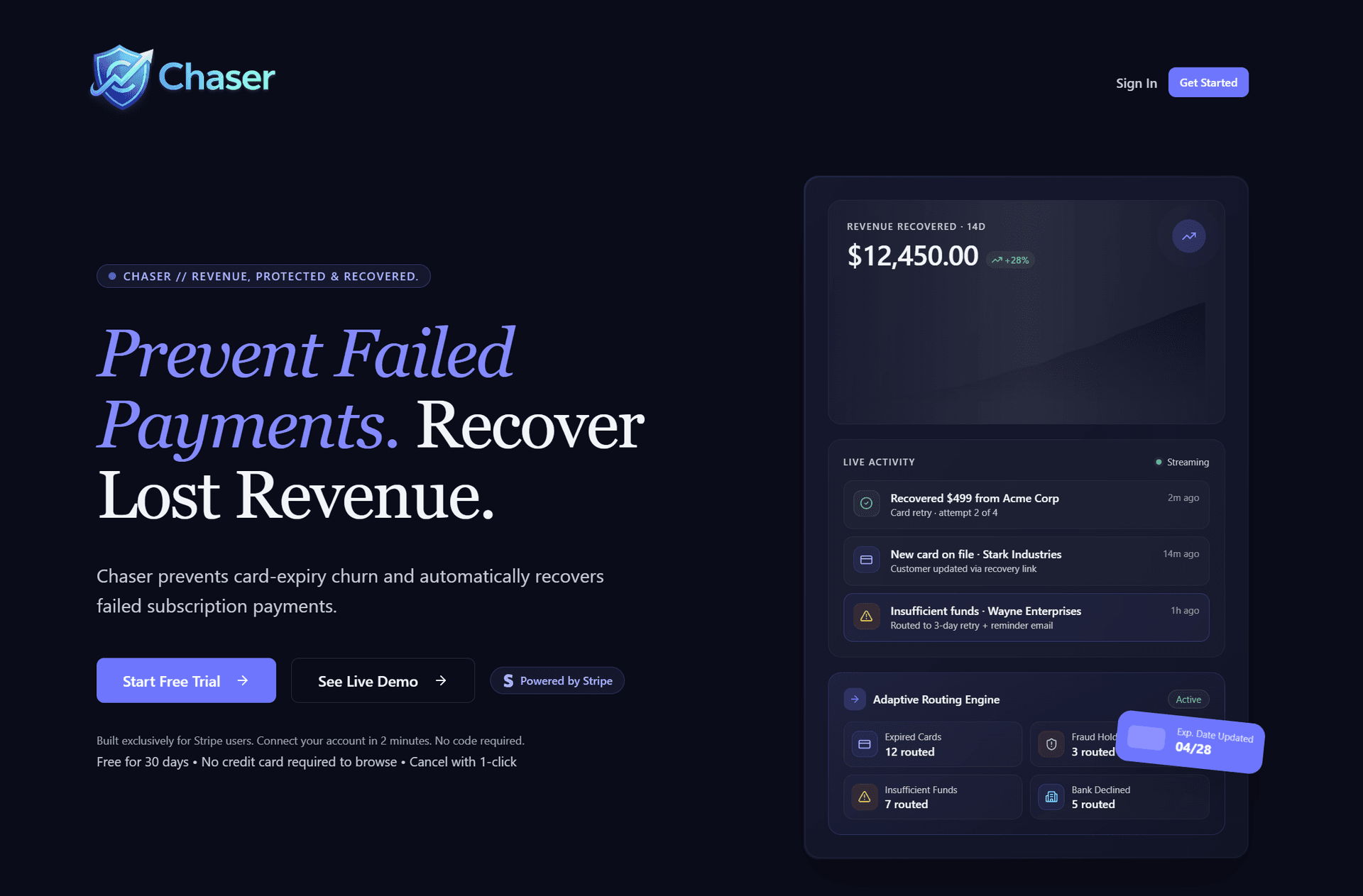 Chaser: Automated Revenue Recovery for Stripe - Product Image