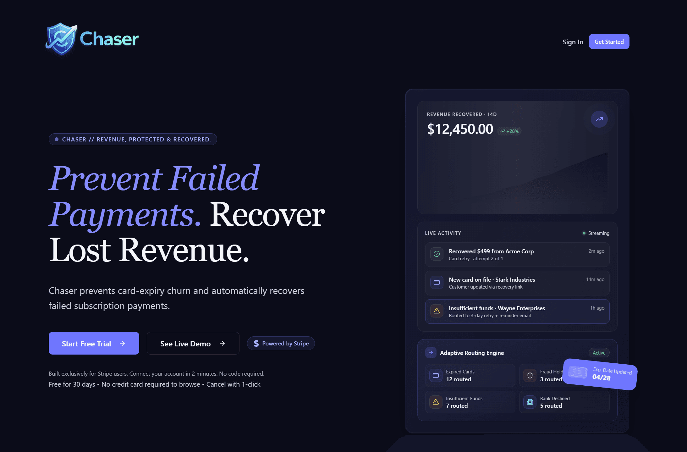 Chaser: Automated Revenue Recovery for Stripe