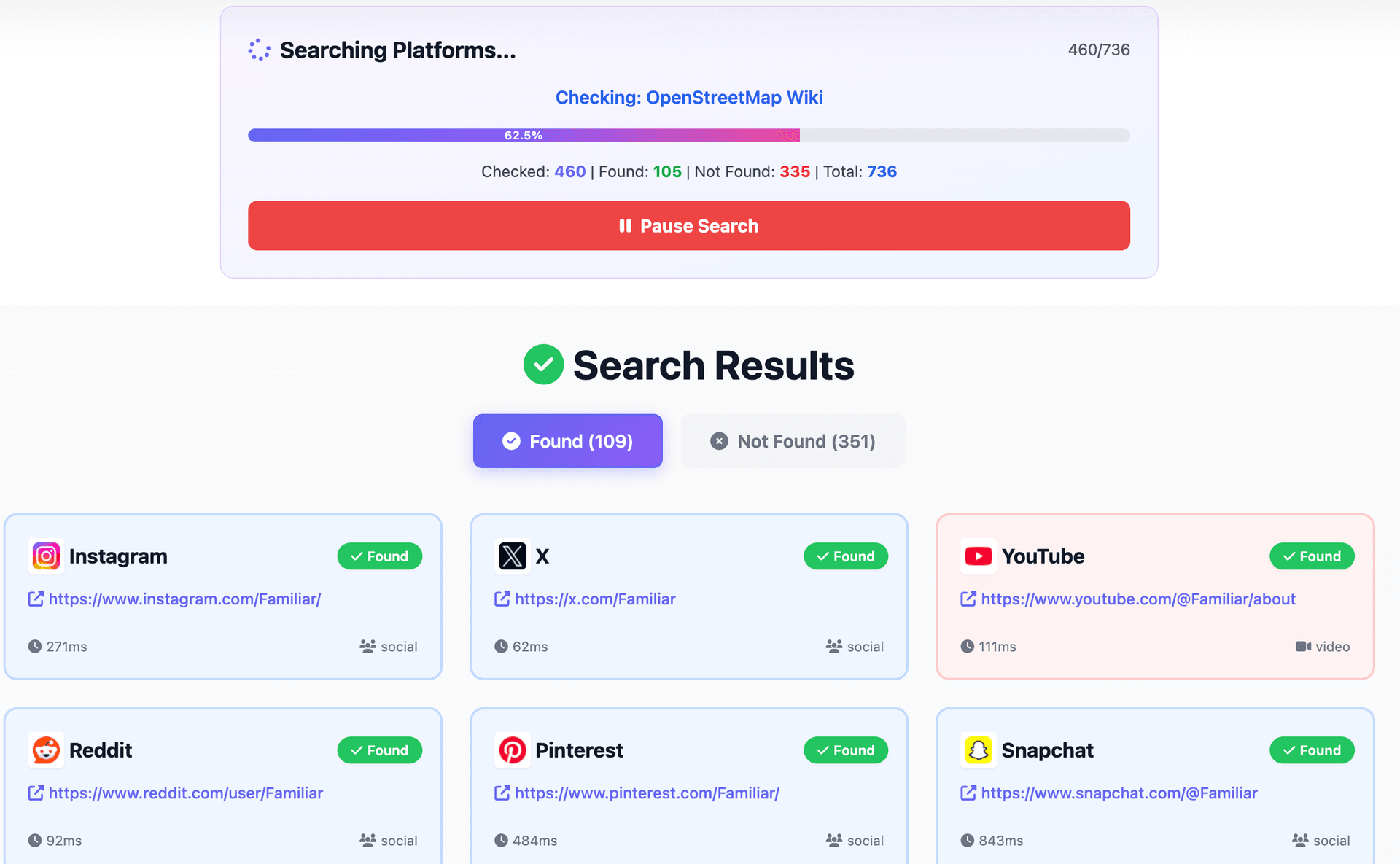WhatsMyName App - Product Image