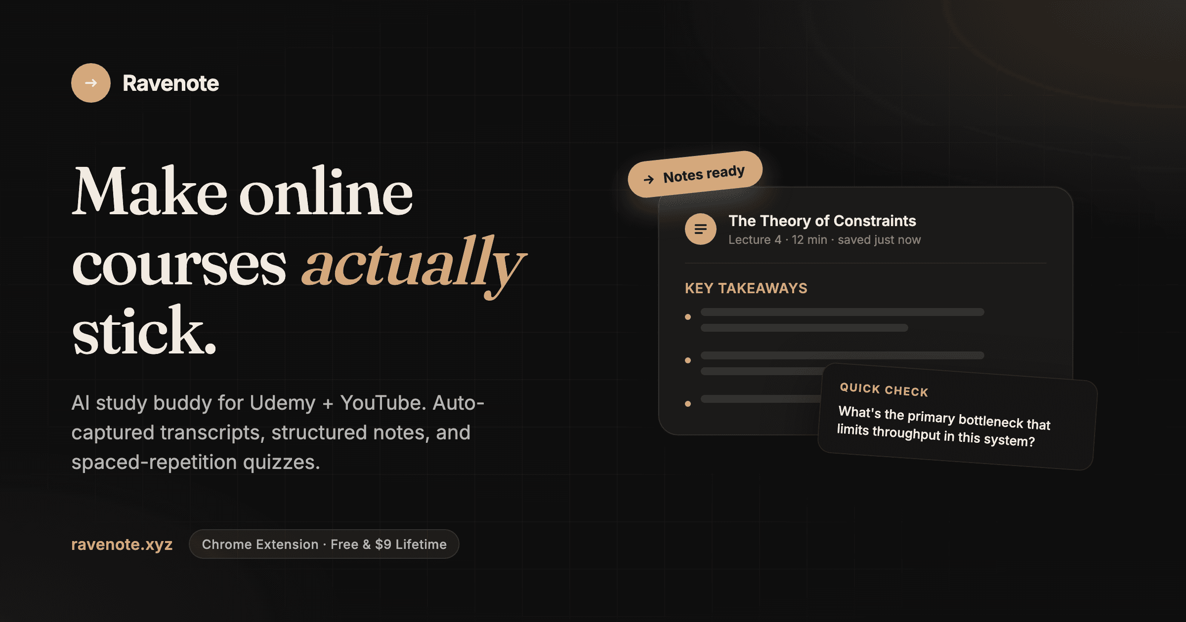 Ravenote: AI-Powered Lecture Capture & Recall