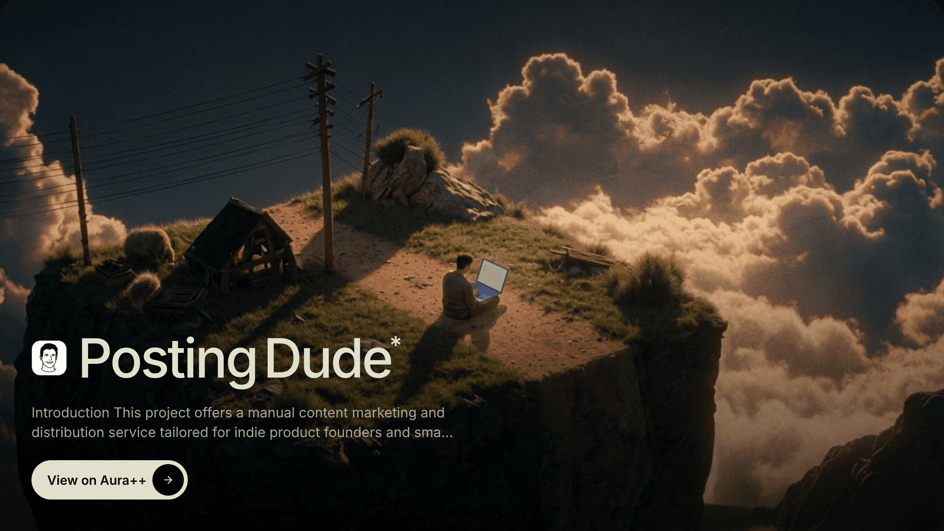 Launch Kit Cinema Hero template example for Content Distribution Marketing Platform