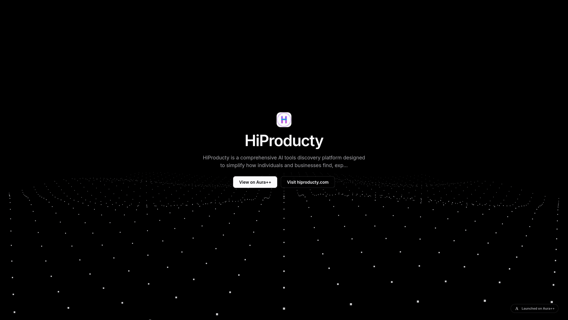 Launch Kit Dotted Hero template example for HiProducty